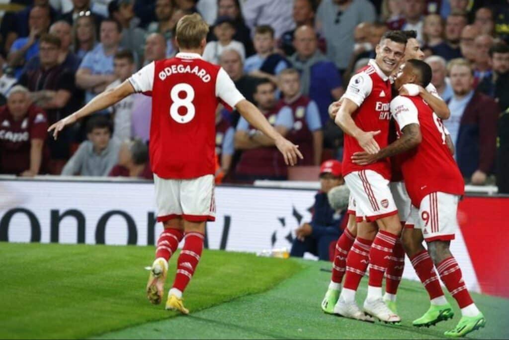 Các cầu thủ Arsenal ăn mừng (c) Ảnh AP