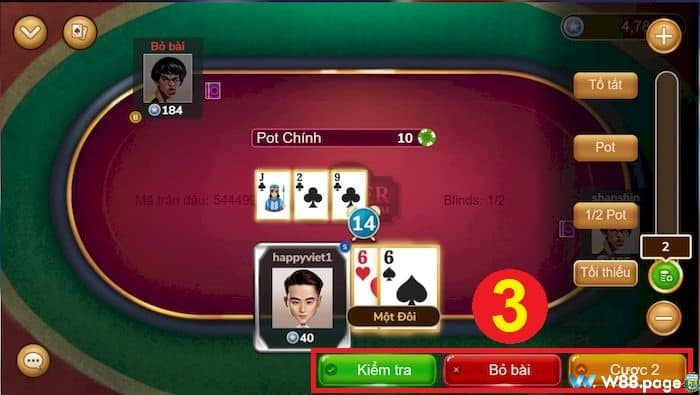 Chơi Poker trên W88 thưởng 90,000 VND tiền cược miễn phí (8)